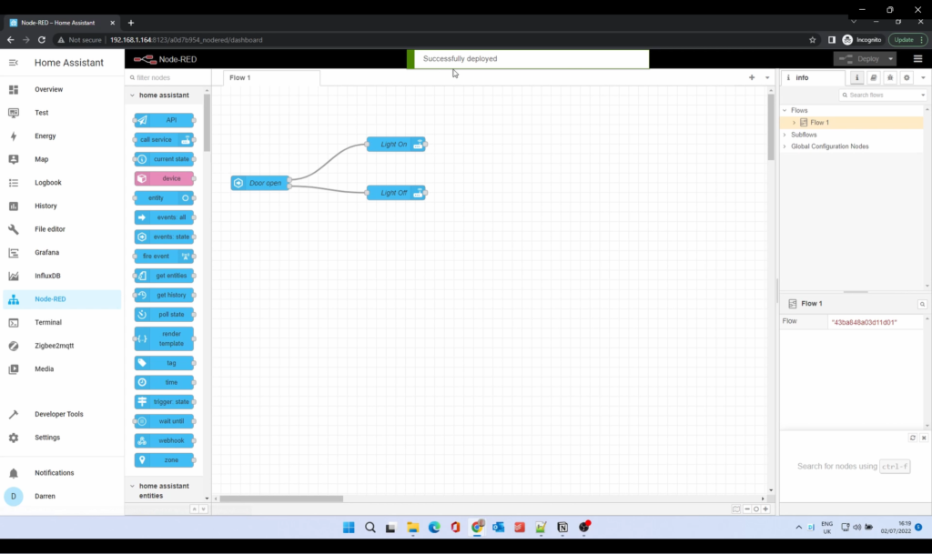 Node Red Light Automation